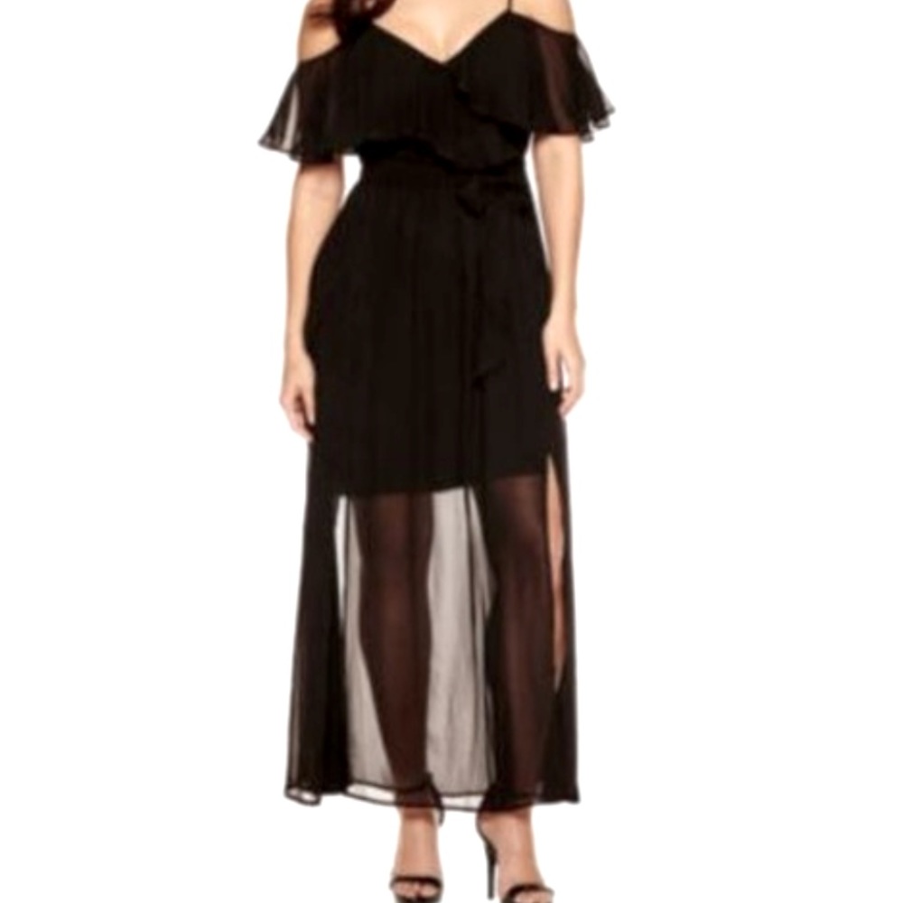 Bisou Bisou Black Long Maxi Dress